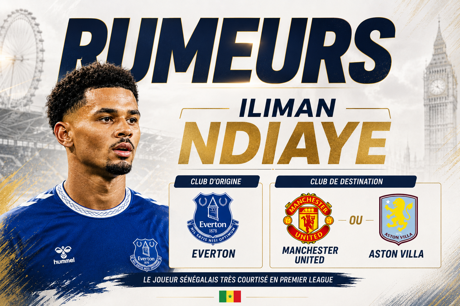 Iliman Ndiaye attise la convoitise de Manchester United et Aston Villa