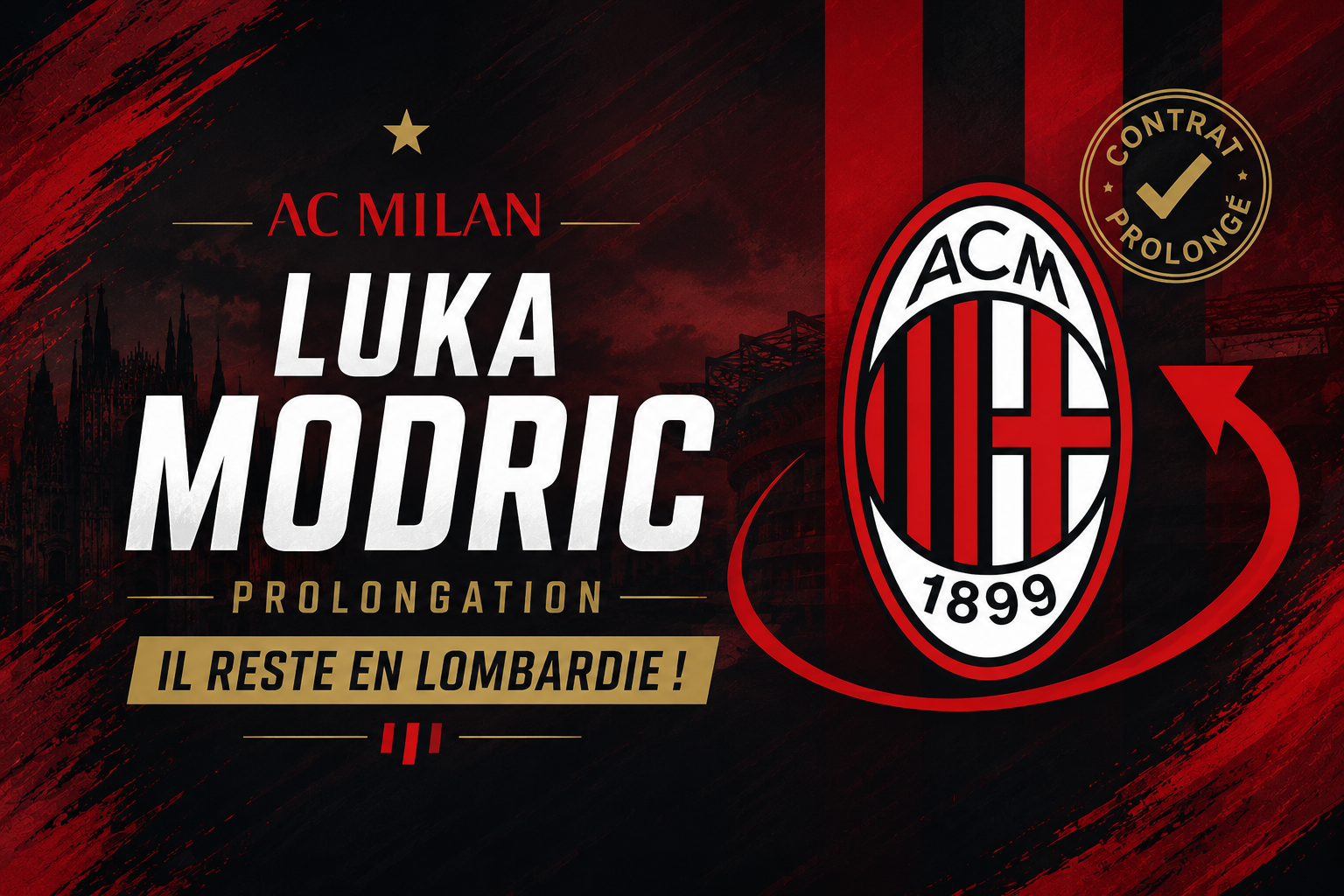 Ac Milan prolonge Luka Modric, 41 ans, pour une saison de plus