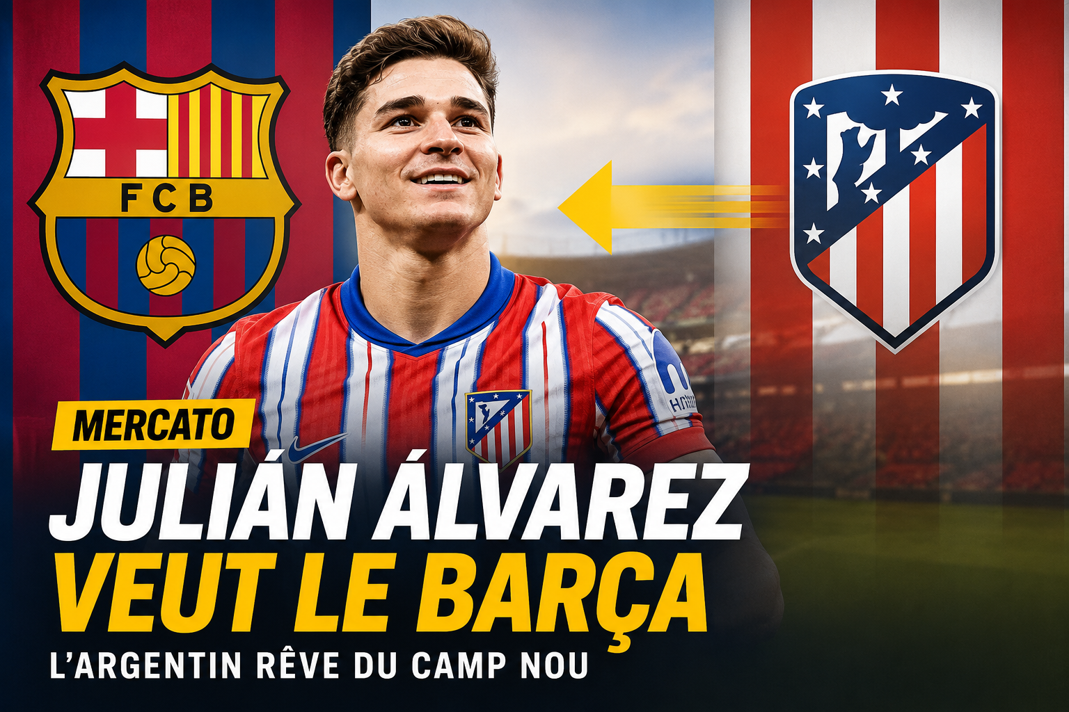 Mercato : Julián Álvarez rêve du Barça, l'Atlético sous pression
