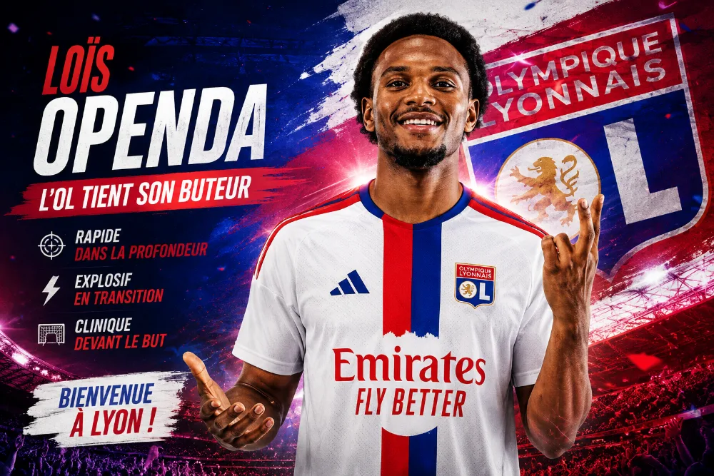 Loïs Openda à l'OL : un pari offensif pour retrouver les sommets