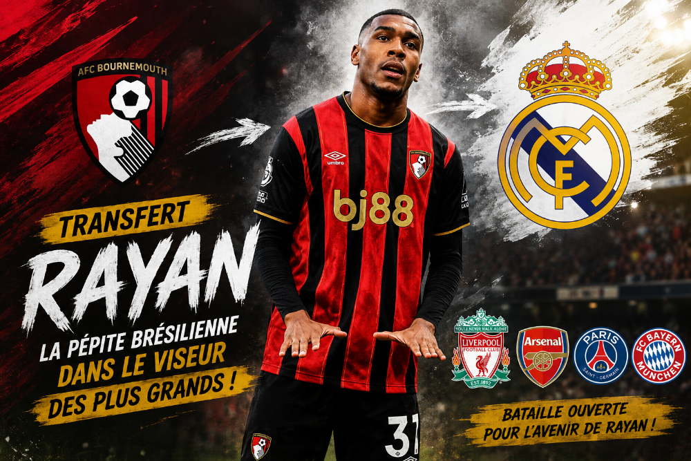Le Real Madrid dans la course pour Rayan, la pépite brésilienne de Bournemouth