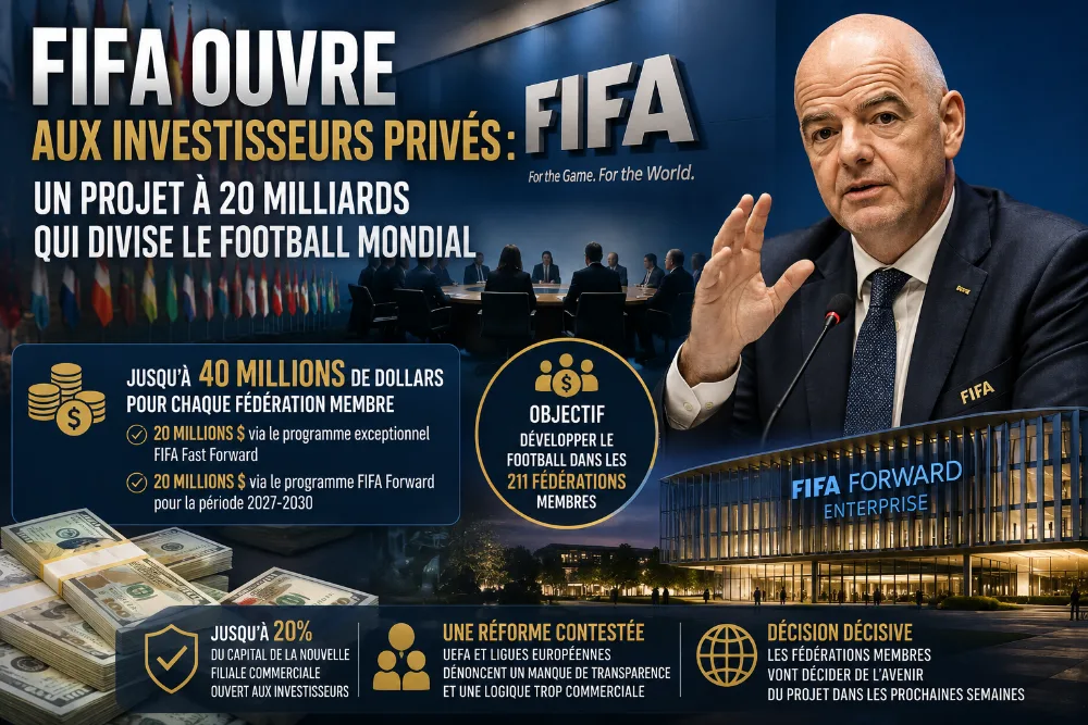 La FIFA propose 40 millions aux fédérations pour valider son plan controversé