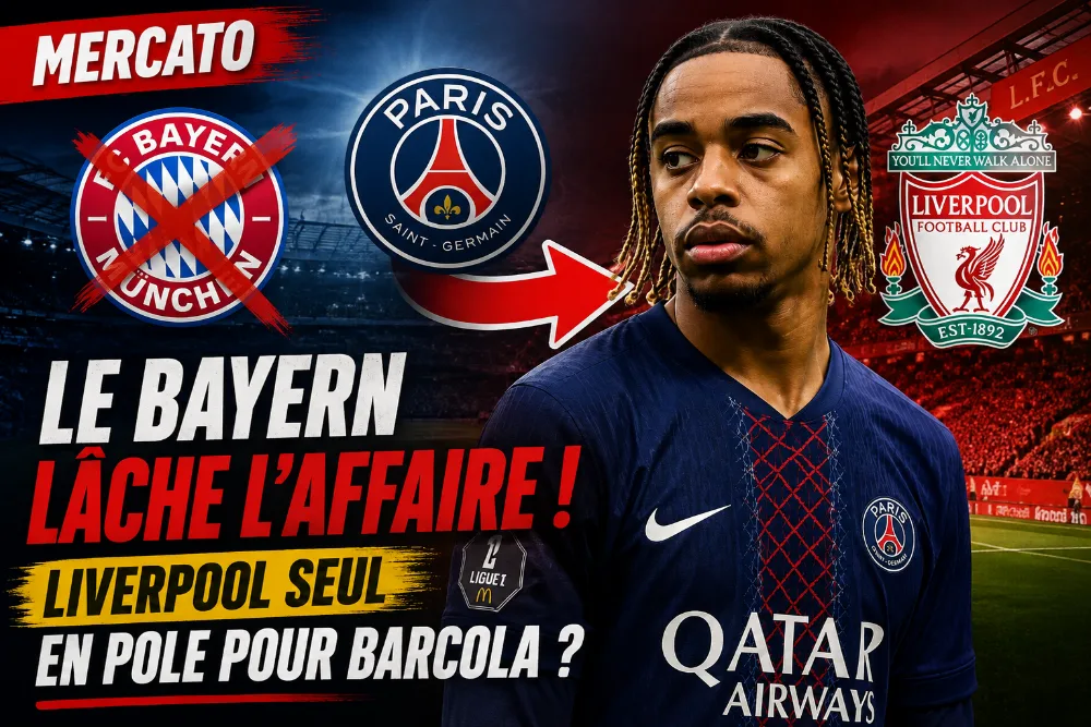 Bradley Barcola : le Bayern se retire, Liverpool prend une longueur d'avance