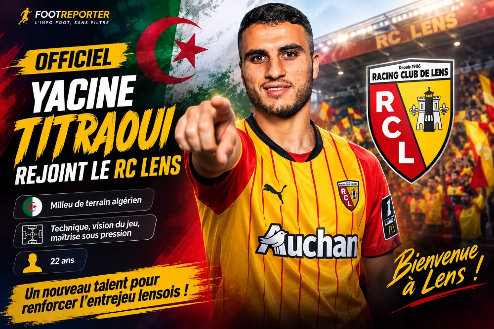 Yacine Titraoui rejoint le RC Lens en provenance de Charleroi