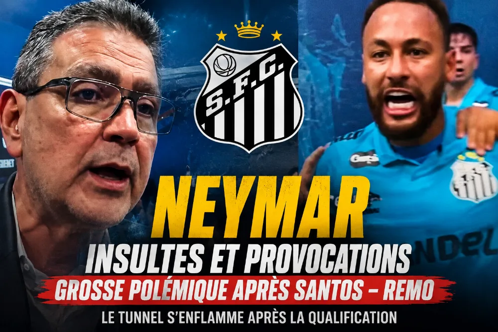 Neymar insulte des dirigeants et craque après un match de Santos