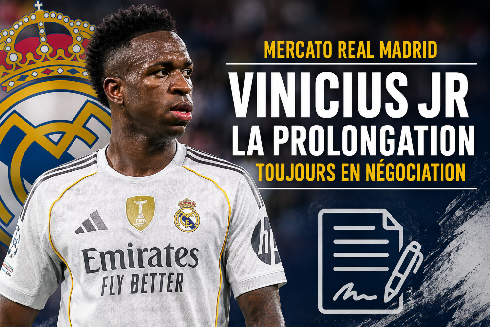 Mercato Real Madrid : la prolongation de Vinicius Jr en suspens
