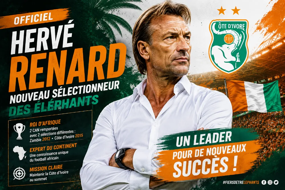 Hervé Renard accepte le défi de la sélection ivoirienne sans hésiter