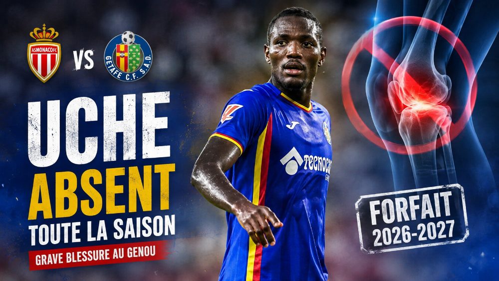 Christantus Uche absent toute la saison après un choc en amical contre Monaco