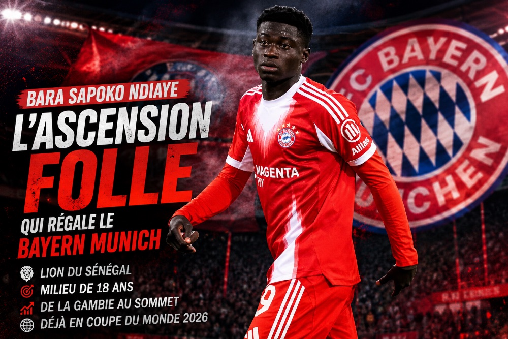 Bara Sapoko Ndiaye : du Sénégal au Bayern Munich, l’ascension folle du jeune Lion