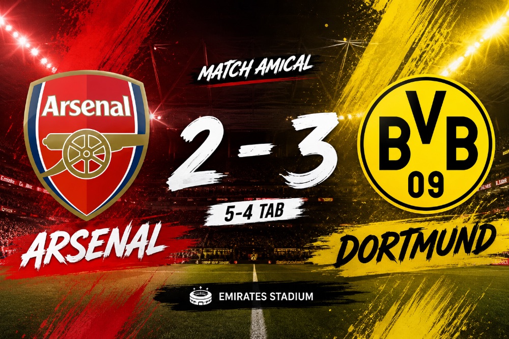 Arsenal vs Dortmund : les Gunners battus 3-2, éliminés aux tirs au but