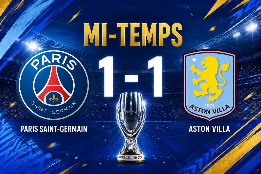 PSG 1-1 Aston Villa : Kvaratskhelia ouvre le score, Madjo égalise avant la pause