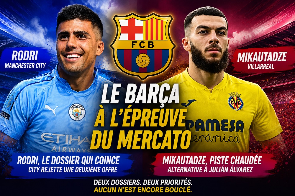 Barça : City reste ferme pour Rodri, Mikautadze dans le viseur pour l'attaque