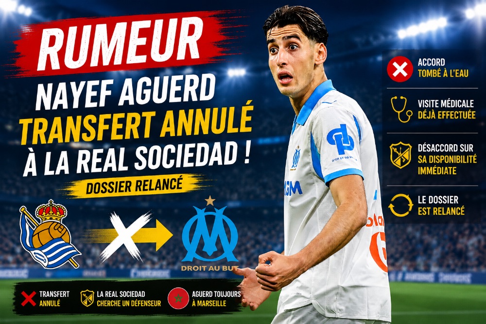 Nayef Aguerd : le transfert à la Real Sociedad tombe à l'eau au dernier moment