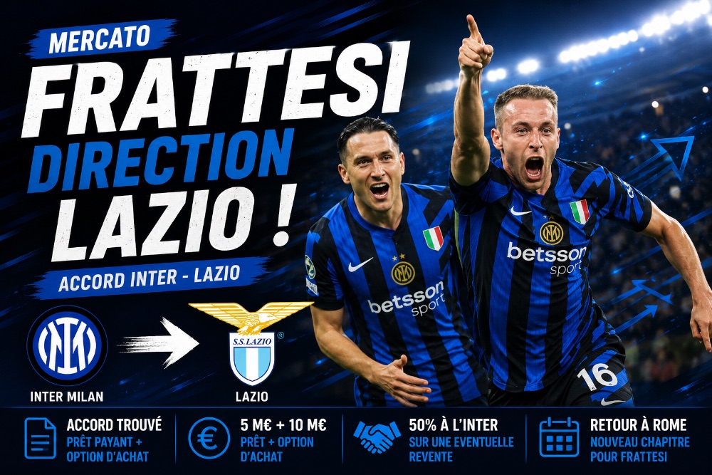 Davide Frattesi à la Lazio : le transfert débloqué après un dernier contretemps