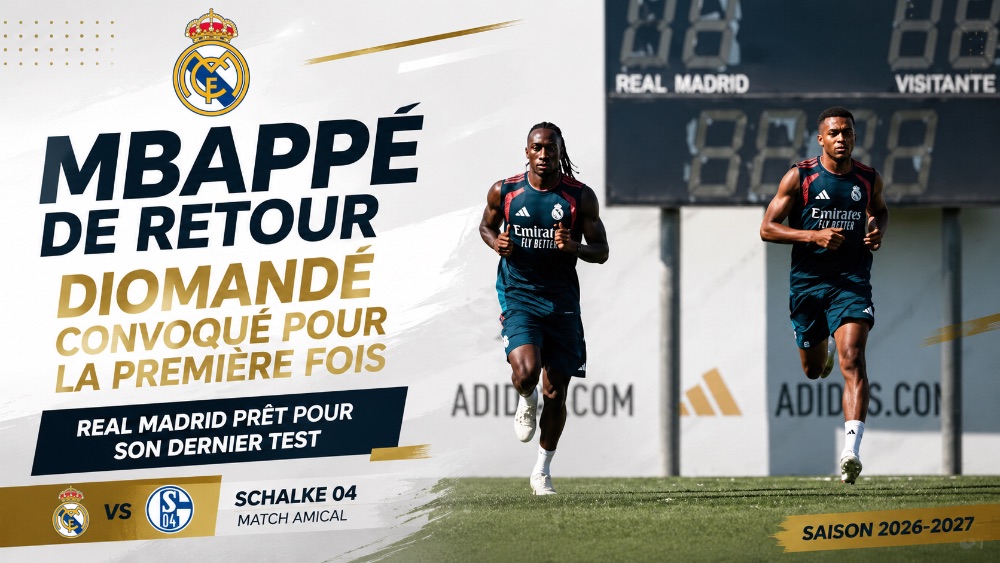 Real Madrid : Mbappé de retour, Diomandé découvre le groupe pour le dernier amical