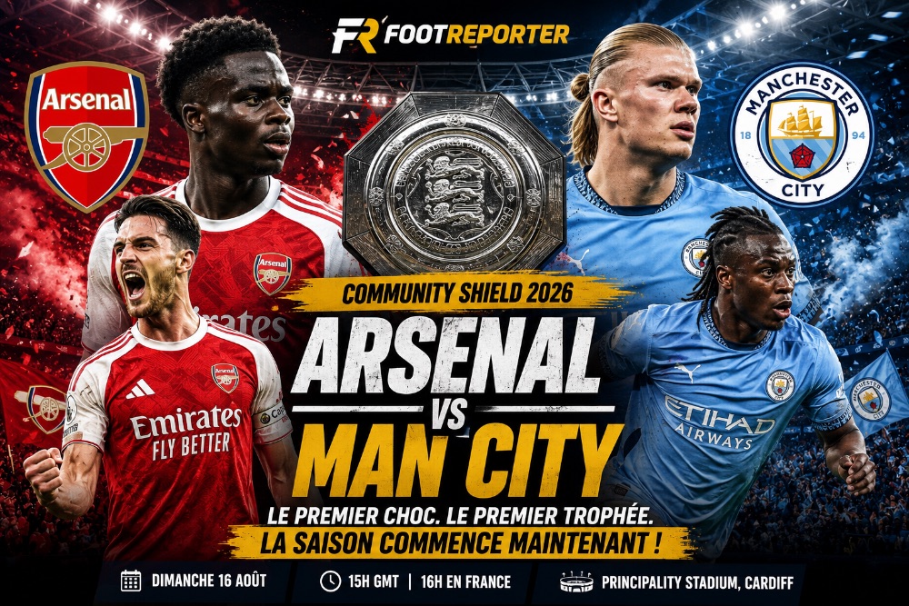 Arsenal-Manchester City : le Community Shield 2026 lance la saison