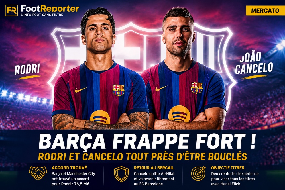 Barça : Rodri et Cancelo, le double coup se précise