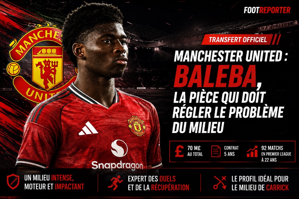 Manchester United : Baleba, la pièce censée réparer le milieu de terrain