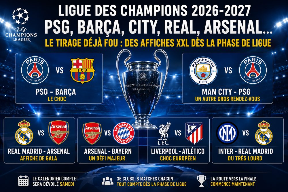Ligue des champions : PSG-Barça, City-PSG, Real-Arsenal… le tirage a déjà dessiné les premières affiches XXL