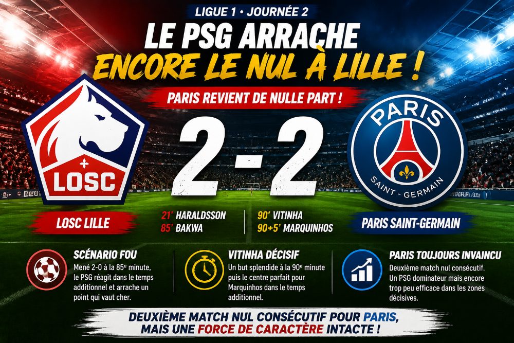 Le PSG arrache encore le nul à Lille