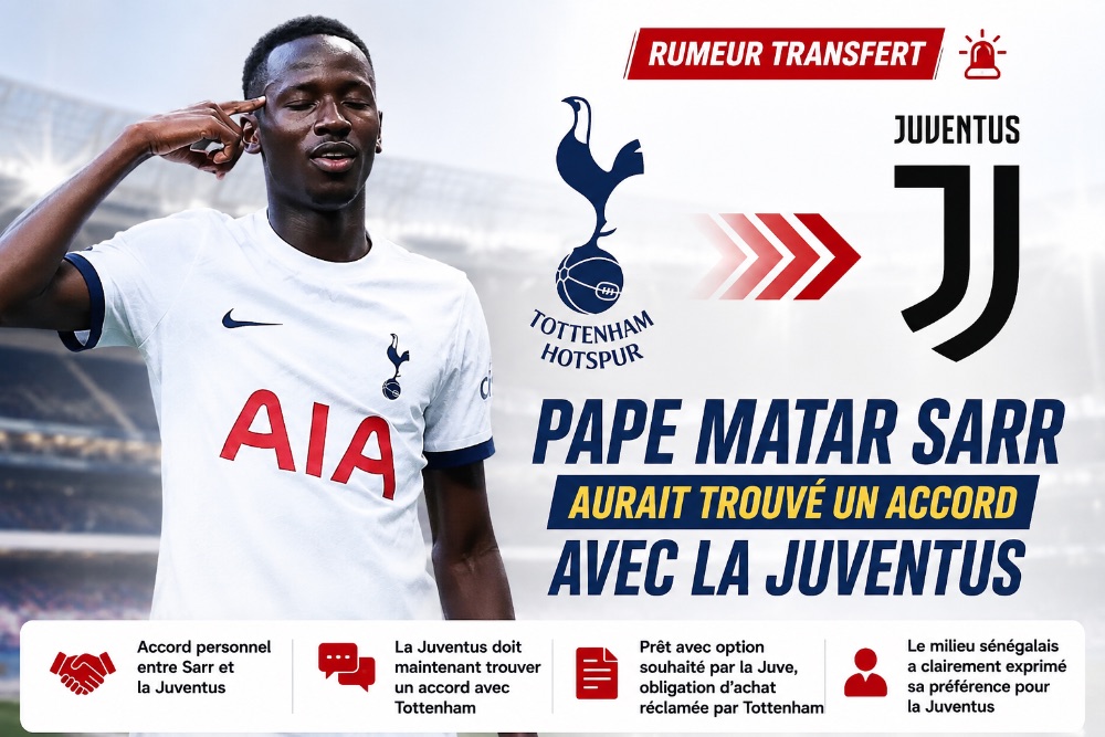 Pape Matar Sarr proche de la Juventus, un accord trouvé avec le joueur