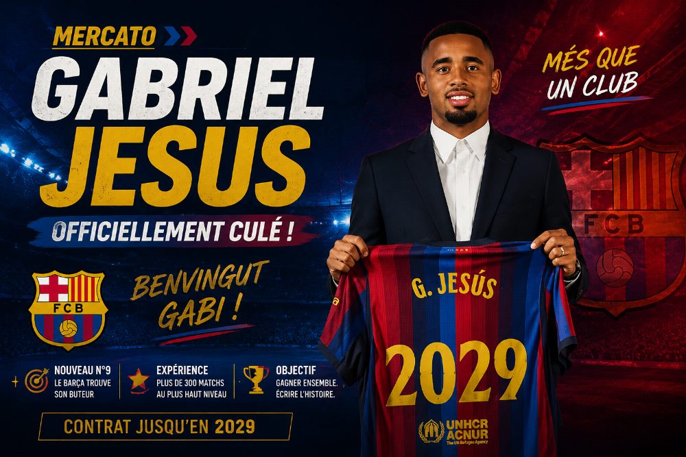 Gabriel Jesus rejoint le Barça et ouvre un nouveau chapitre