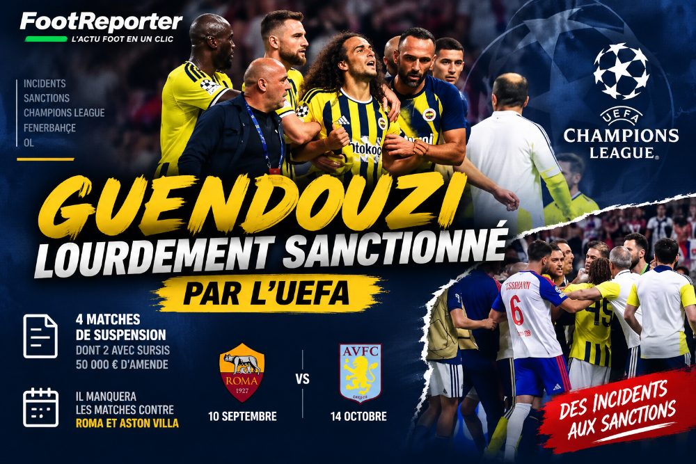Guendouzi lourdement sanctionné par l'UEFA après les incidents OL-Fenerbahçe
