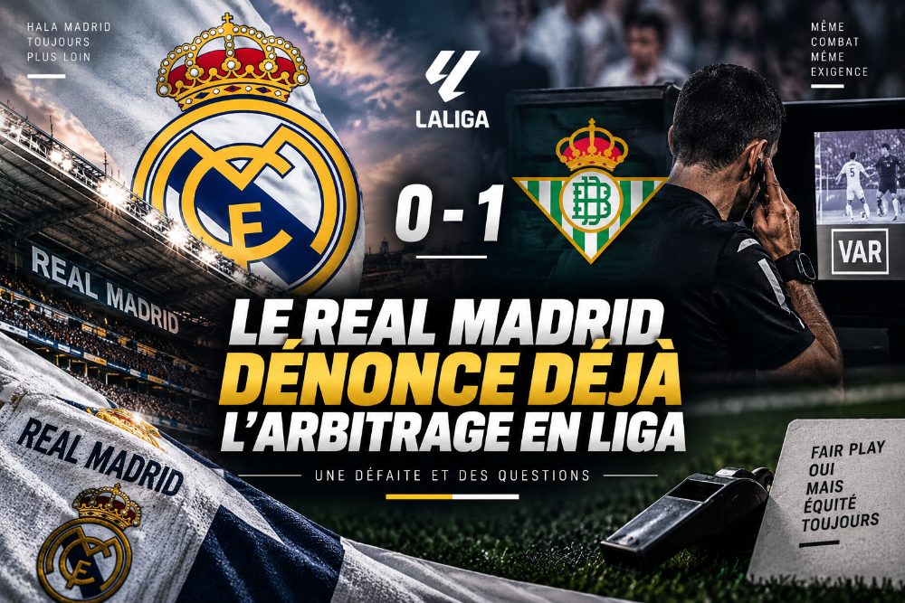 Le Real Madrid dénonce déjà l'arbitrage en Liga après sa défaite face au Betis