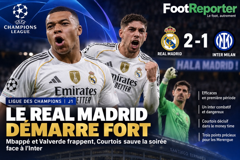 Ligue des champions : le Real Madrid démarre fort, mais se fait peur face à l'Inter