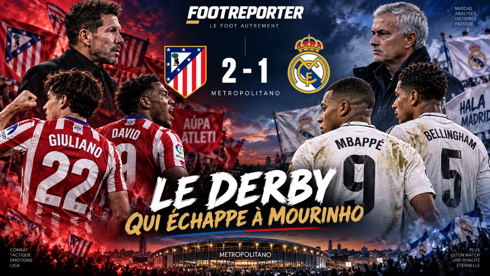 Atlético 2-1 Real Madrid : le derby qui échappe à Mourinho