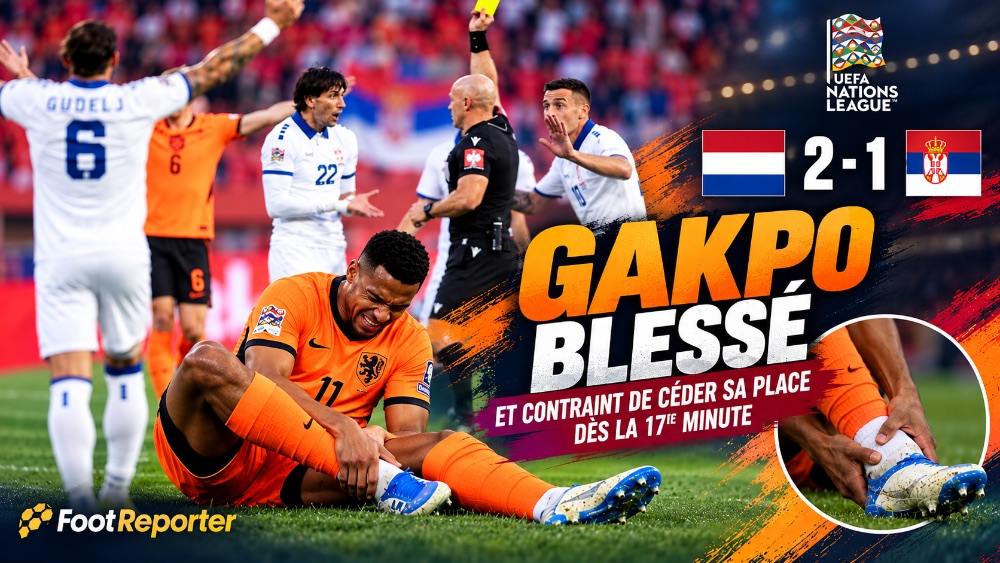 Cody Gakpo blessé à la cheville, forfait avec les Pays-Bas