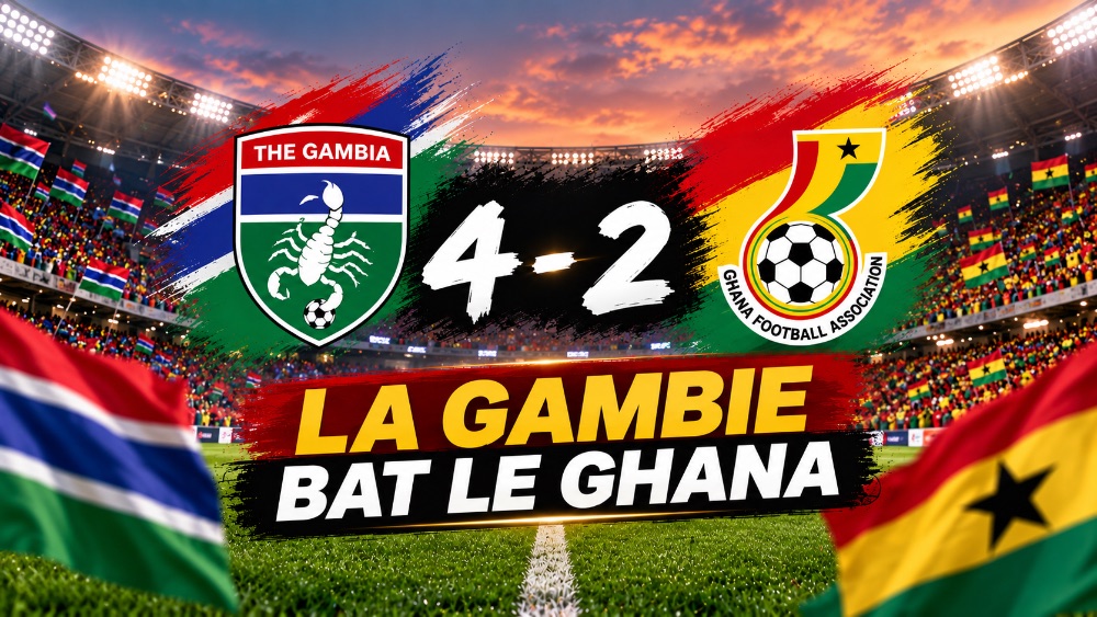 Qualifs CAN 2027 : la Gambie s'impose 4-2 au Ghana