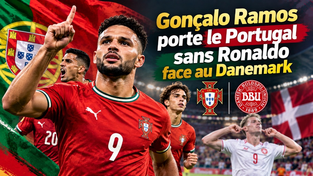 Gonçalo Ramos porte le Portugal sans Ronaldo face au Danemark