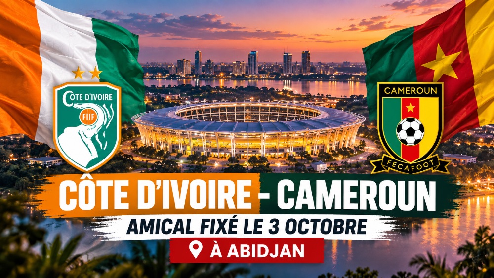 Côte d'Ivoire-Cameroun : amical fixé le 3 octobre à Abidjan