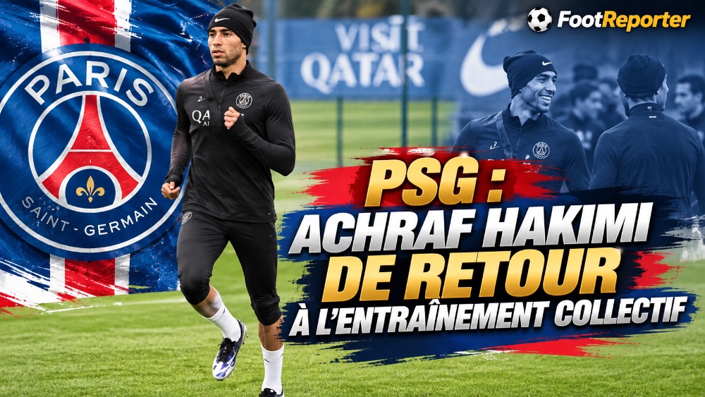 PSG : Achraf Hakimi de retour à l'entraînement collectif