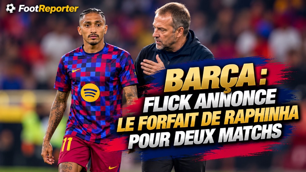 Barça : Flick annonce le forfait de Raphinha pour deux matchs