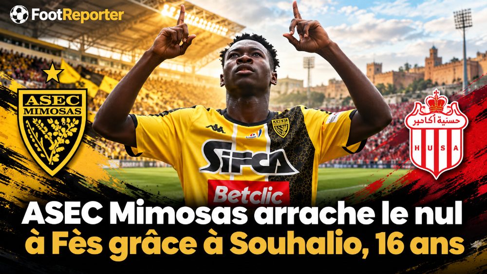 ASEC Mimosas arrache le nul à Fès grâce à Souhalio, 16 ans
