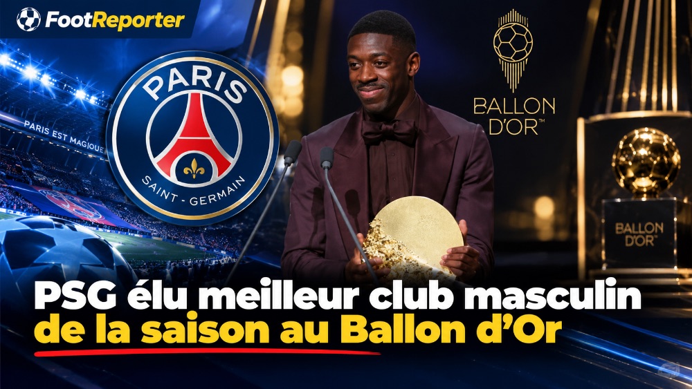 PSG élu meilleur club masculin de la saison au Ballon d'Or