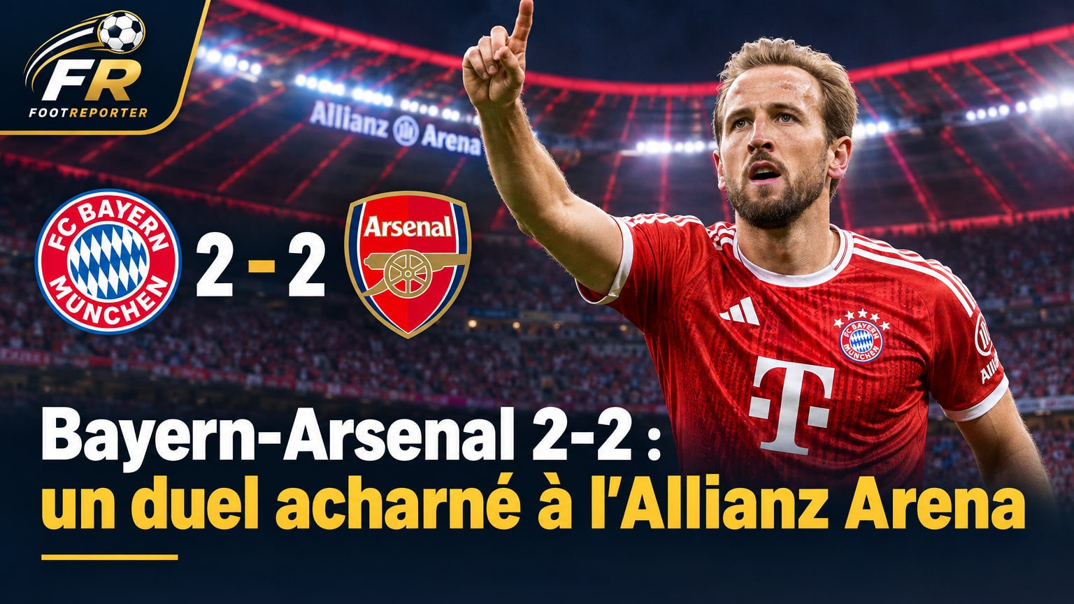 Bayern-Arsenal 2-2 : un duel acharné à l'Allianz Arena