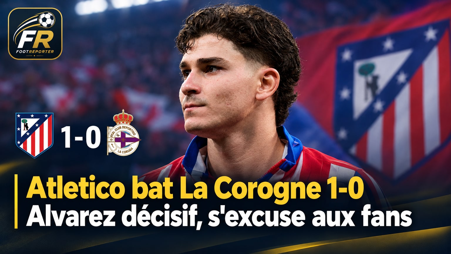 Atletico bat La Corogne 1-0 , Alvarez décisif, s'excuse aux fans