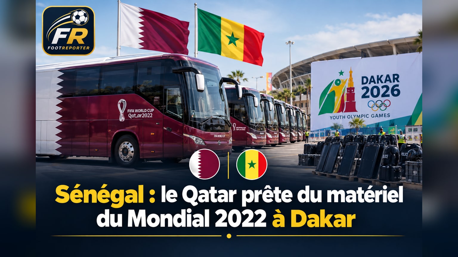Sénégal : le Qatar prête du matériel du Mondial 2022 à Dakar