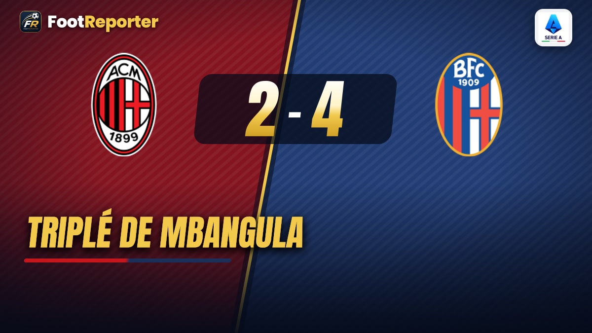 Bologna renverse Milan (4-2) grâce à un triplé de Mbangula