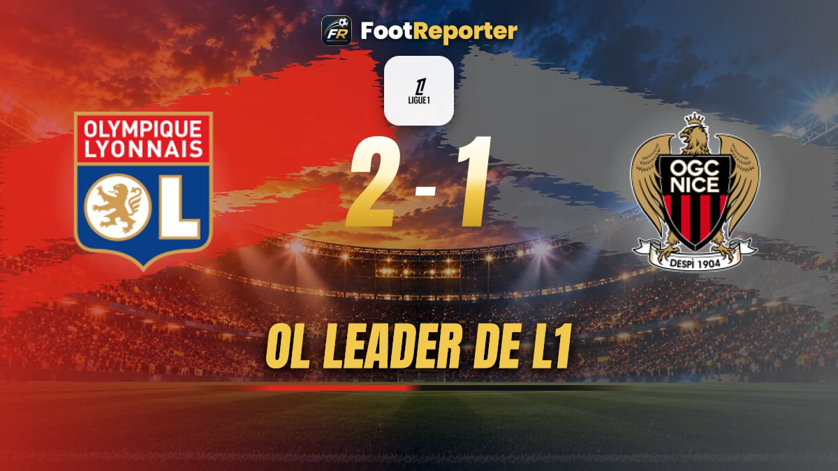 OL 2-1 Nice : Lyon prend la tête malgré l'expulsion de Nakamura