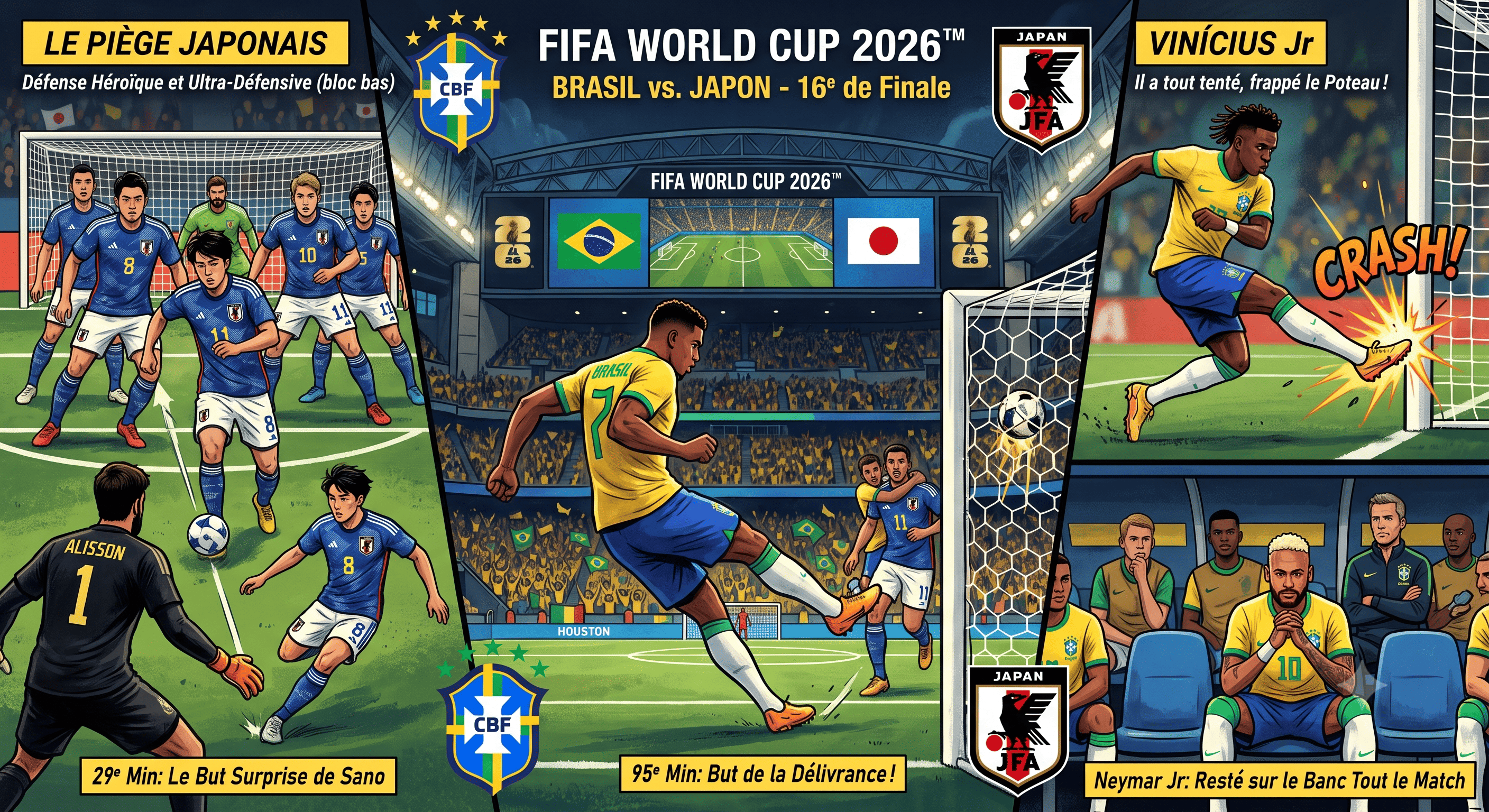 Mondial 2026 : le Brésil a souffert, Vinícius a insisté, Martinelli a délivré la Seleção au bout du suspense (2-1)